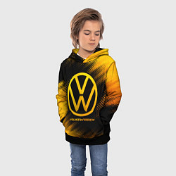 Толстовка-худи детская Volkswagen - gold gradient, цвет: 3D-черный — фото 2