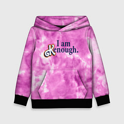 Детская толстовка I am kenough - розовый тай-дай