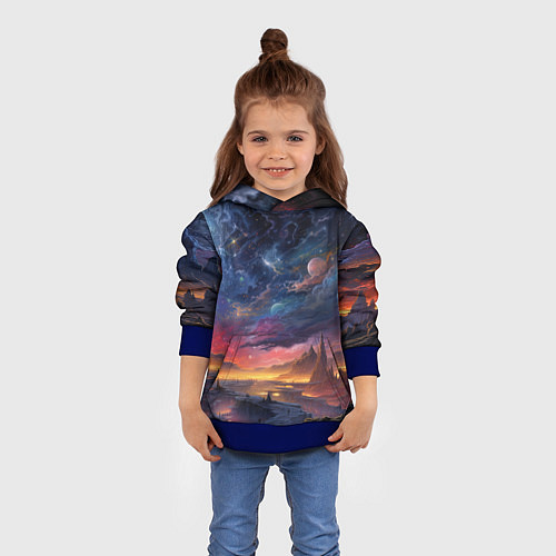 Детская толстовка Звездные Миры / 3D-Синий – фото 4