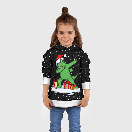 Детская толстовка Dragon dab / 3D-Белый – фото 4