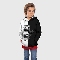 Толстовка-худи детская Muay-Thai, цвет: 3D-красный — фото 2