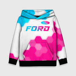 Детская толстовка Ford neon gradient style посередине