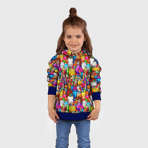 Детская толстовка Набор художника / 3D-Синий – фото 4