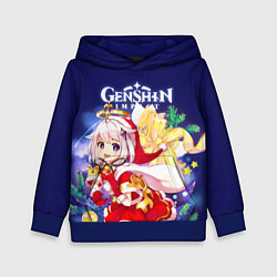 Толстовка-худи детская Paimon: Genshin Impact, цвет: 3D-синий
