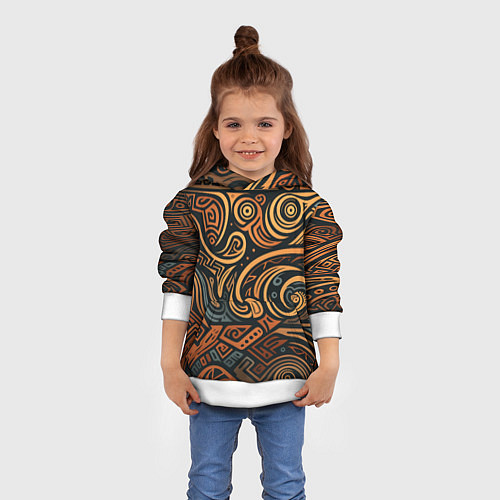 Детская толстовка Узор в викингском стиле / 3D-Белый – фото 4