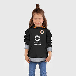 Толстовка-худи детская ФК Рома форма 23-24 третья, цвет: 3D-меланж — фото 2