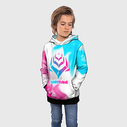 Толстовка-худи детская Warframe neon gradient style, цвет: 3D-черный — фото 2