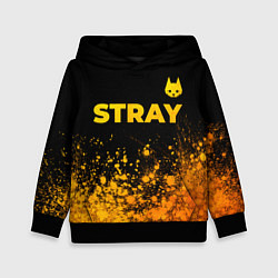 Толстовка-худи детская Stray - gold gradient посередине, цвет: 3D-черный