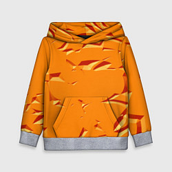 Толстовка-худи детская Оранжевый мотив, цвет: 3D-меланж