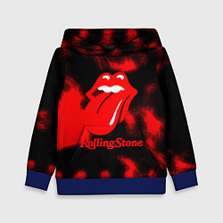 Толстовка-худи детская Rolling Stone rock, цвет: 3D-синий