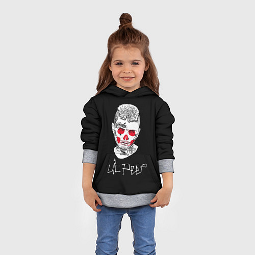 Детская толстовка Lil Peep idol 2023 / 3D-Меланж – фото 4