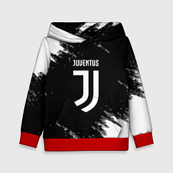 Детская толстовка Juventus спорт краски черно белый
