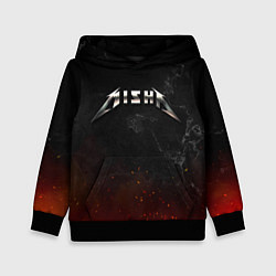 Детская толстовка Миша в стиле Металлика - искры и огонь