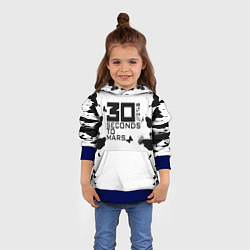 Толстовка-худи детская 30 Second to mars buterfly, цвет: 3D-синий — фото 2