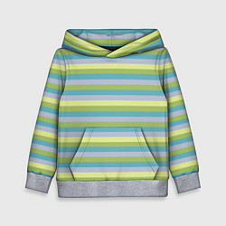 Детская толстовка Серый и лимонный полосатый