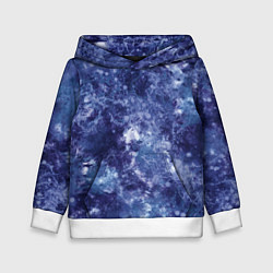 Толстовка-худи детская Абстракция - sea blue, цвет: 3D-белый