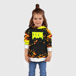 Толстовка-худи детская Doom огненный марс блики, цвет: 3D-белый — фото 2