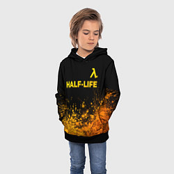 Толстовка-худи детская Half-Life - gold gradient посередине, цвет: 3D-черный — фото 2