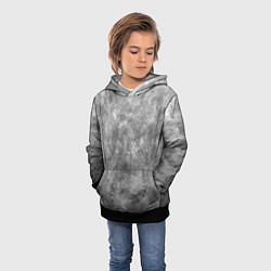 Толстовка-худи детская Абстракция - grey sky, цвет: 3D-черный — фото 2