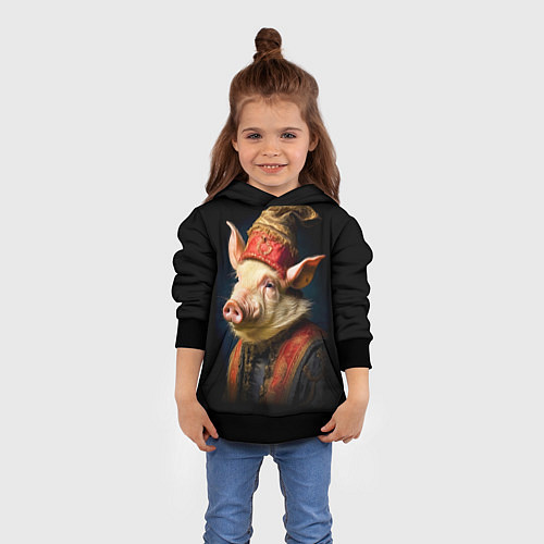 Детская толстовка Знатный боров 19 век / 3D-Черный – фото 4
