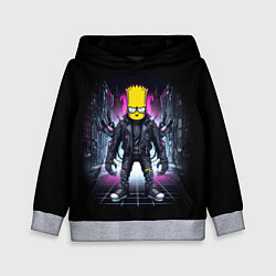 Детская толстовка Cool Bart Simpson - cyberpunk - ai art