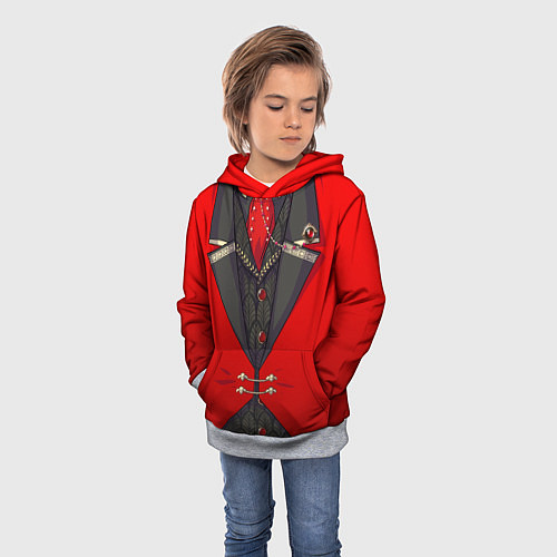 Детская толстовка Алый фрак / 3D-Меланж – фото 3