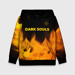 Толстовка-худи детская Dark Souls - gold gradient посередине, цвет: 3D-черный