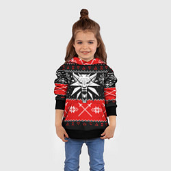 Толстовка-худи детская The Witcher christmas sweater, цвет: 3D-черный — фото 2