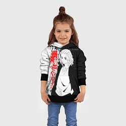 Толстовка-худи детская Майки из тосвы - Токийские мстители, цвет: 3D-черный — фото 2