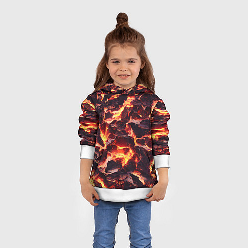 Детская толстовка Бурлящая лава / 3D-Белый – фото 4