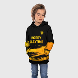 Толстовка-худи детская Poppy Playtime - gold gradient посередине, цвет: 3D-черный — фото 2