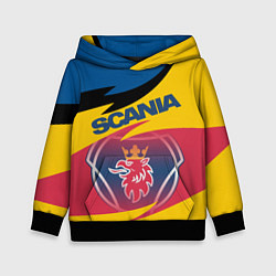 Толстовка-худи детская Scania logo, цвет: 3D-черный