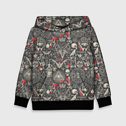 Толстовка-худи детская Колдовство и чёрная магия, цвет: 3D-черный