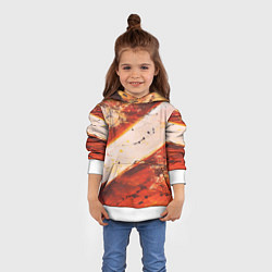 Толстовка-худи детская Горная порода, цвет: 3D-белый — фото 2