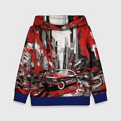 Детская толстовка Черно-красный автомобиль