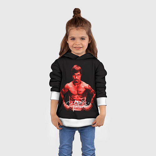 Детская толстовка Мэнни Пакьяо / 3D-Белый – фото 4