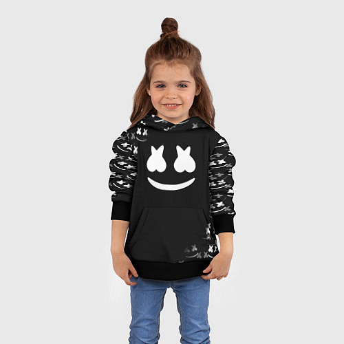 Детская толстовка Marshmello black collection / 3D-Черный – фото 4