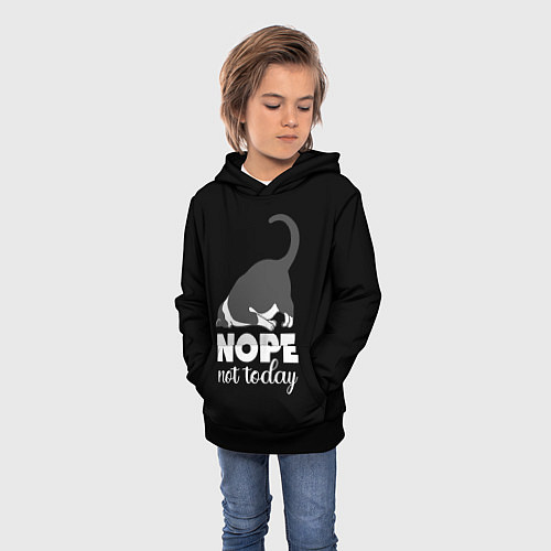 Детская толстовка Nope not today / 3D-Черный – фото 3