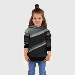 Толстовка-худи детская Black grey abstract, цвет: 3D-черный — фото 2