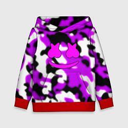 Толстовка-худи детская Marshmello camo, цвет: 3D-красный