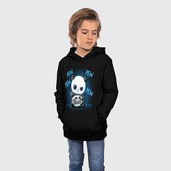 Толстовка-худи детская Panda gamer, цвет: 3D-черный — фото 2