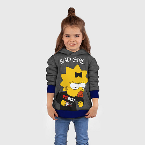 Детская толстовка Bad girl Мэгги / 3D-Синий – фото 4