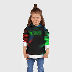 Толстовка-худи детская Xbox fire microsoft, цвет: 3D-белый — фото 2