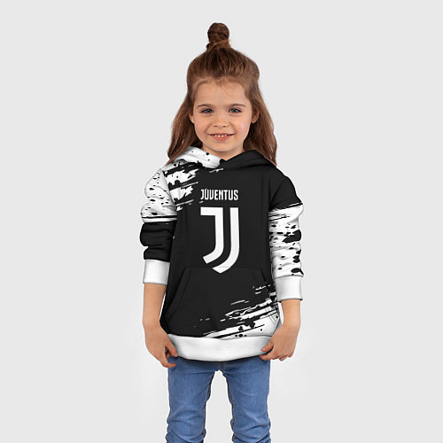 Детская толстовка Juventus спорт краски / 3D-Белый – фото 4