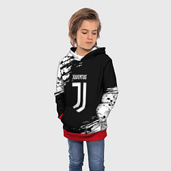 Толстовка-худи детская Juventus спорт краски, цвет: 3D-красный — фото 2