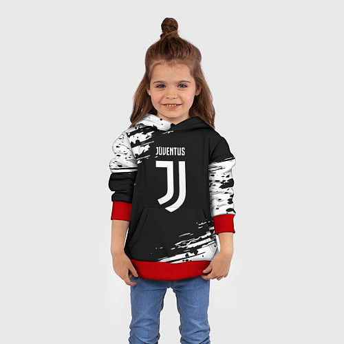 Детская толстовка Juventus спорт краски / 3D-Красный – фото 4