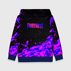 Детская толстовка Fortnite neon logo steel