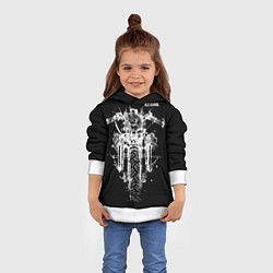 Толстовка-худи детская Old school motorcycle, цвет: 3D-белый — фото 2
