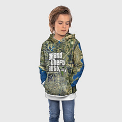 Толстовка-худи детская GTA 5 карта, цвет: 3D-белый — фото 2