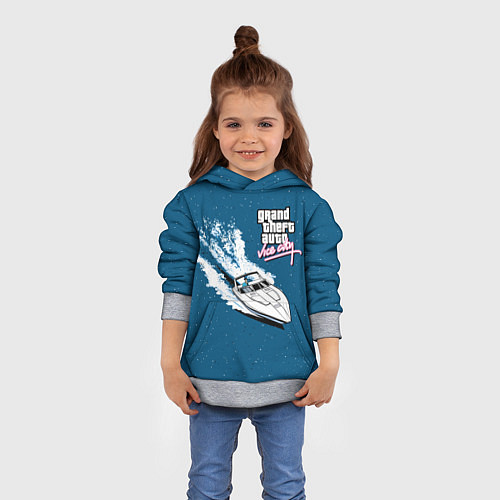 Детская толстовка Grand Theft Auto - Vice City / 3D-Меланж – фото 4